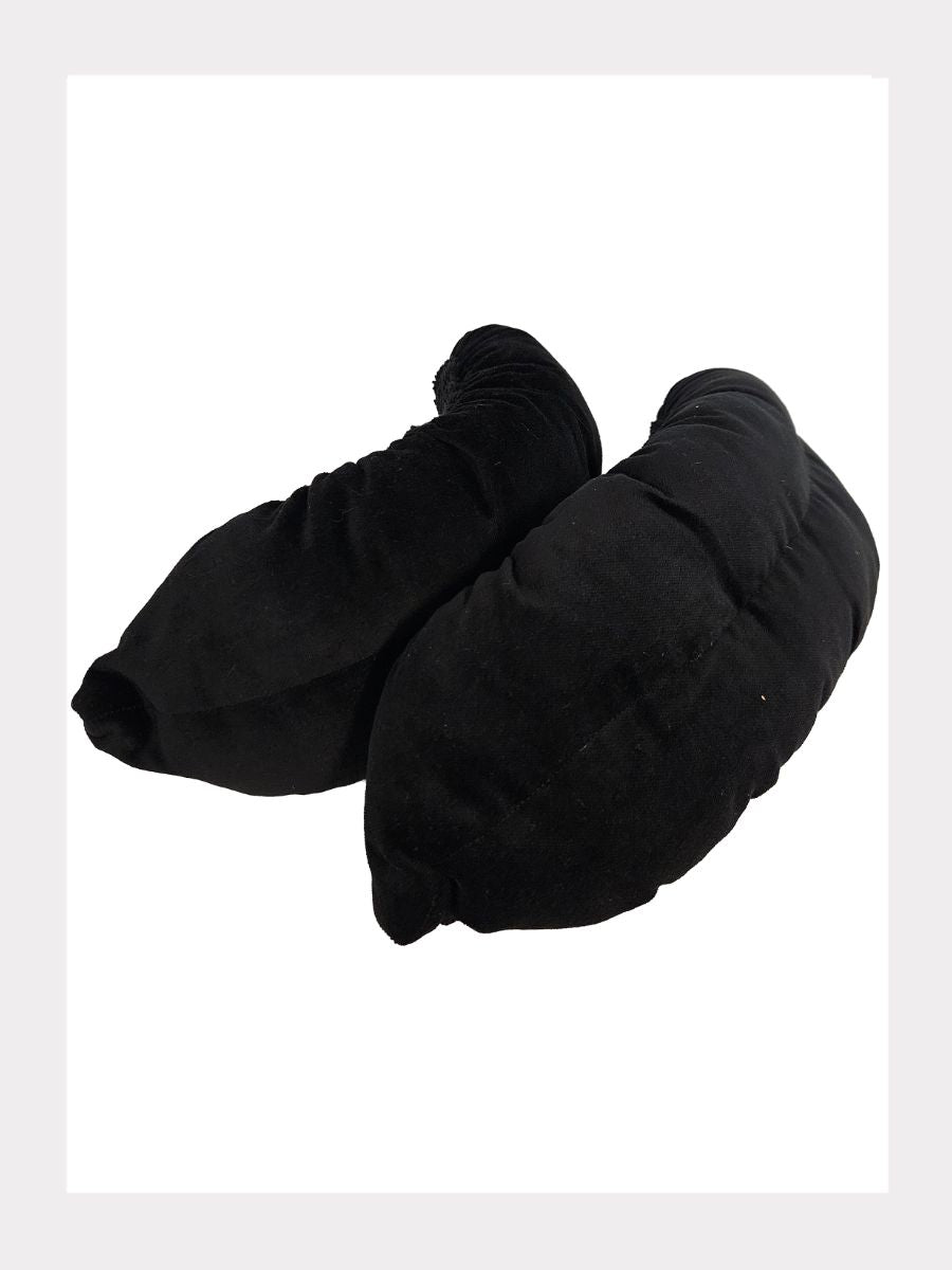 Samt Kufenschoner Schwarz, Pink, Blau