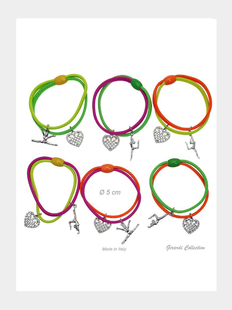 Elastisches Armband mit Strassherz, Turnerin