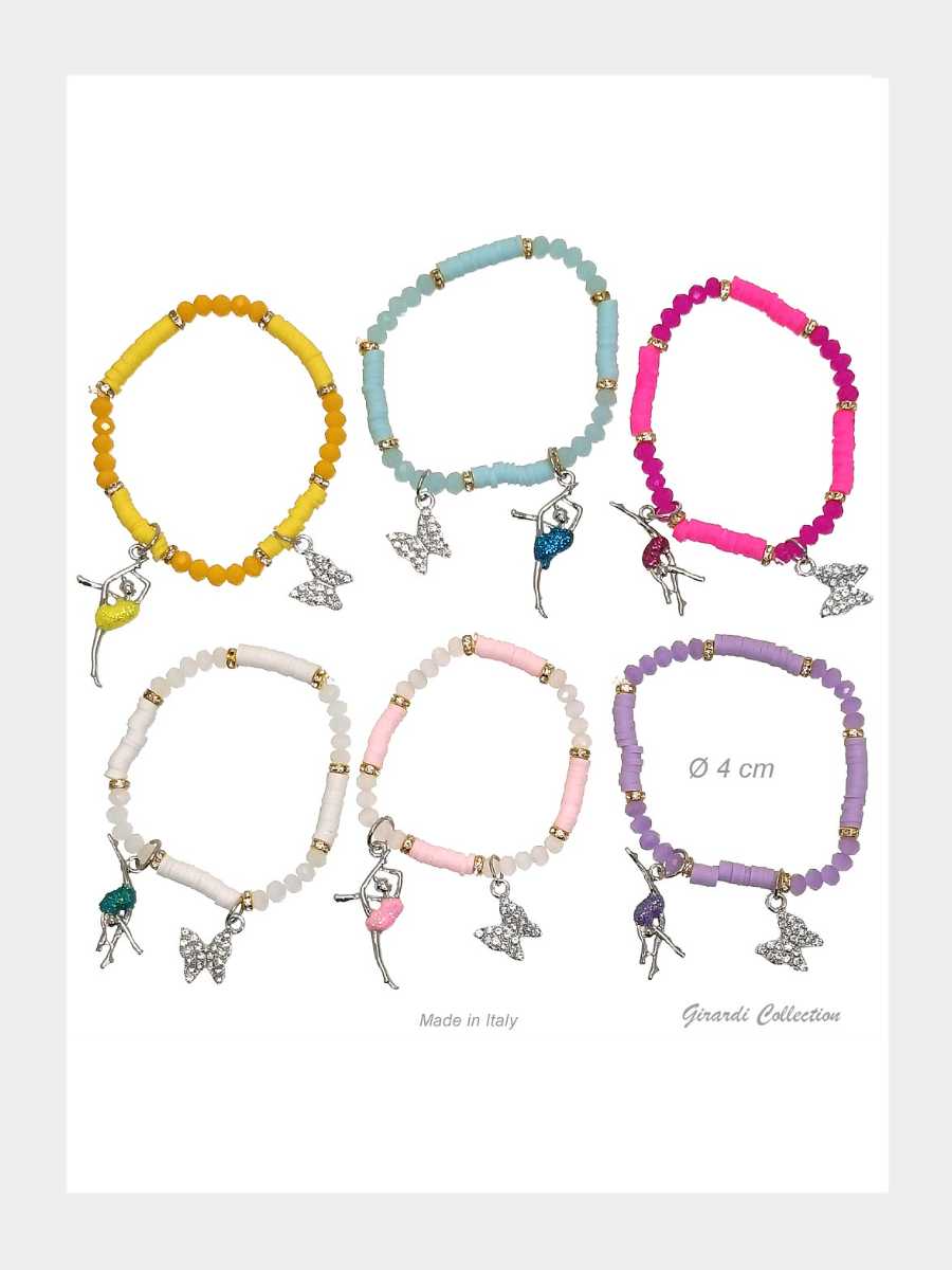 Butterfly Turner Perlenarmband mit Strass