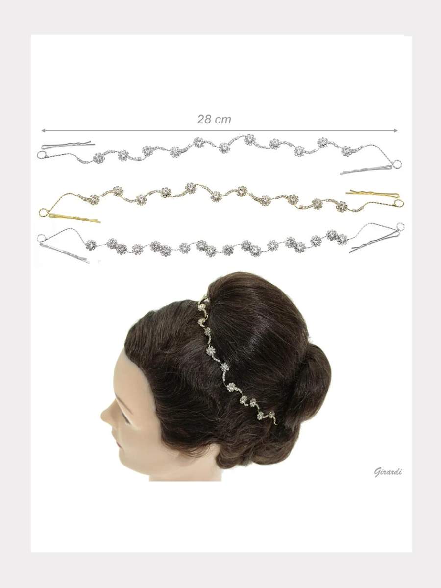 Haarschmuck mit Strass - Handgefertigt