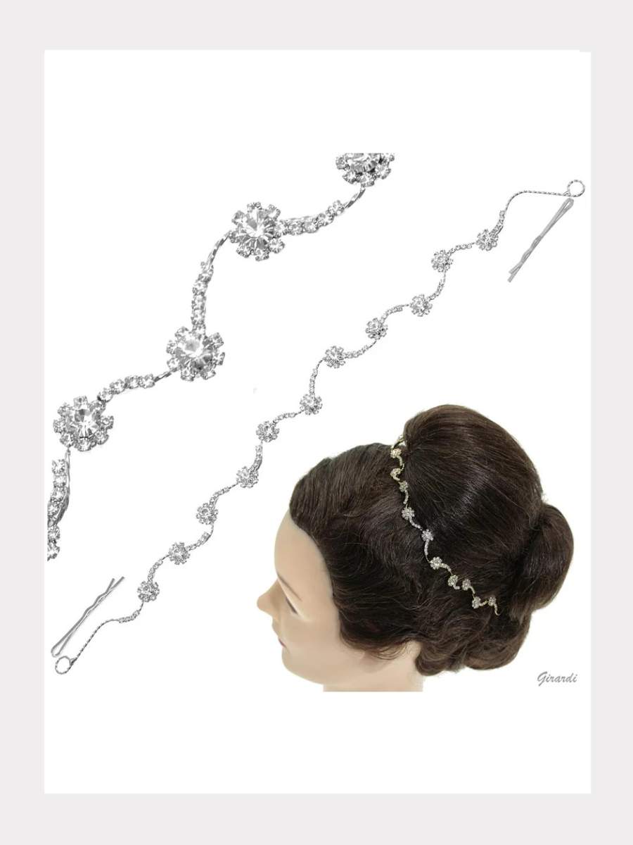 Haarschmuck mit Strass - Handgefertigt