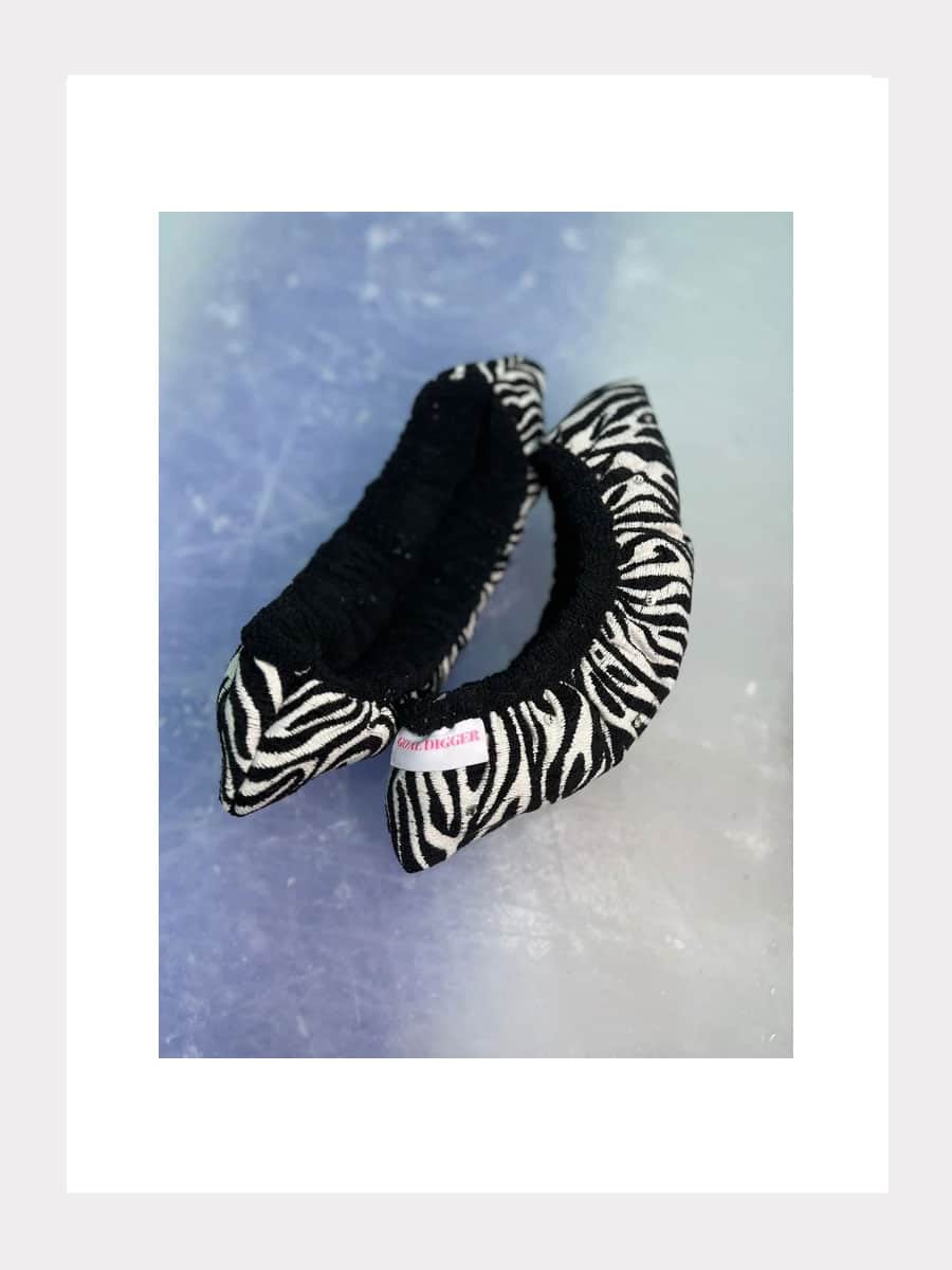 Zebra Kufenschoner mit Swarovski Steinen