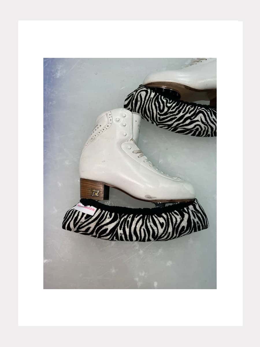 Zebra Kufenschoner mit Swarovski Steinen