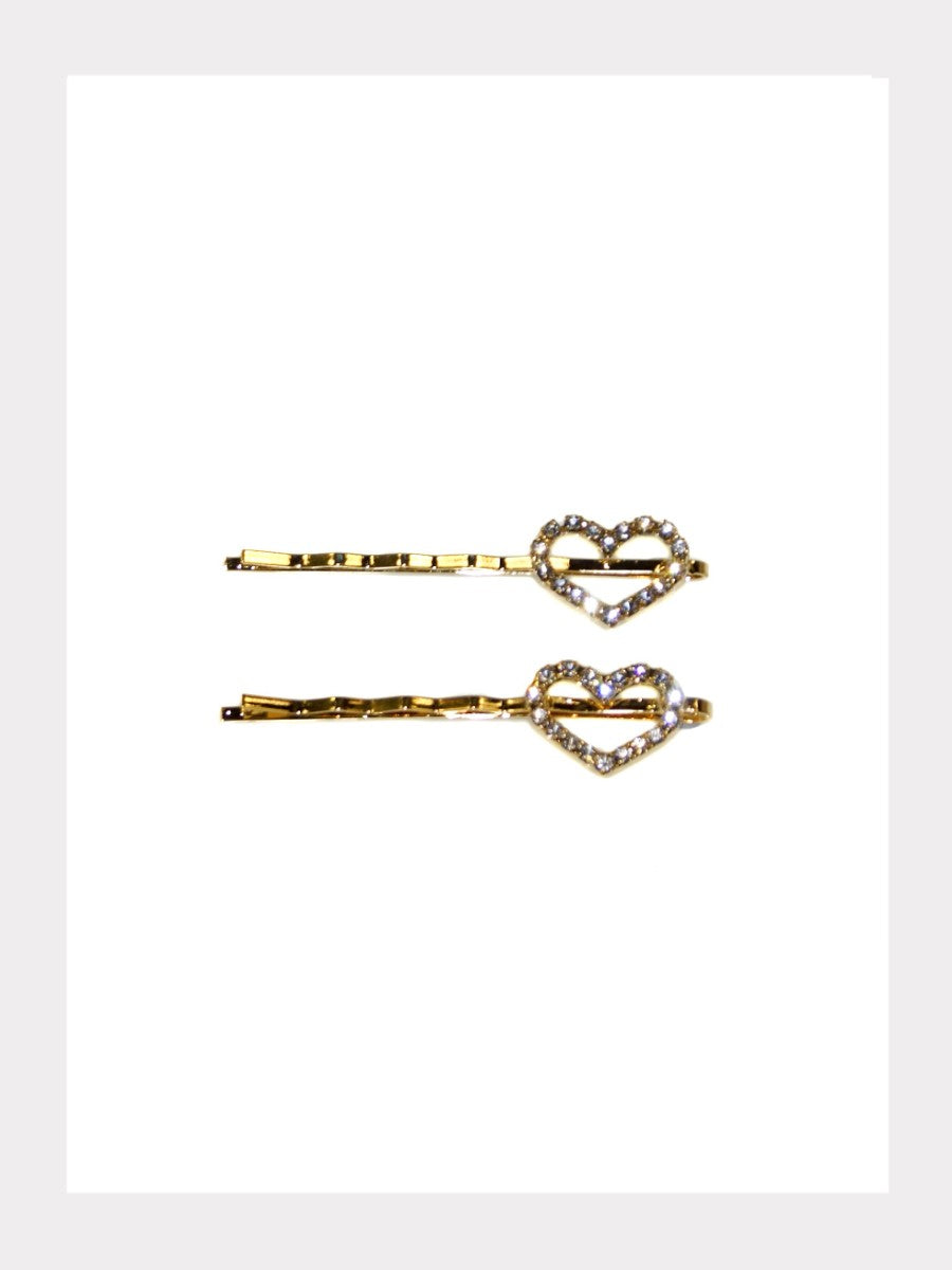 Elegantes Herz-Haarspangen Set