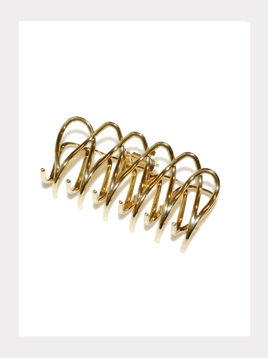 Aurora Metal Haarklammer Gold Elegante Haarspange aus robustem Metall