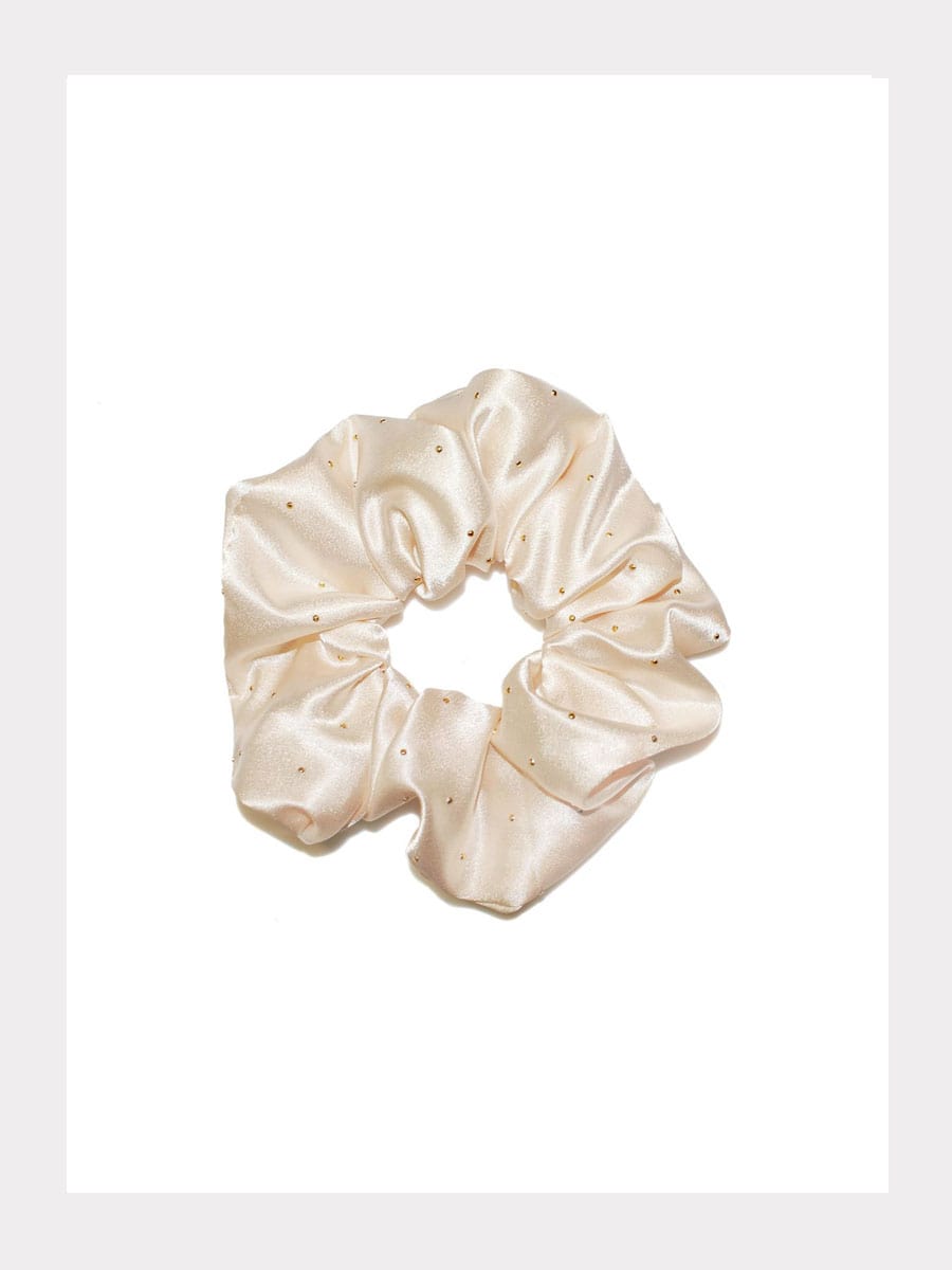 Grosses Satin Scrunchie mit Glitzer