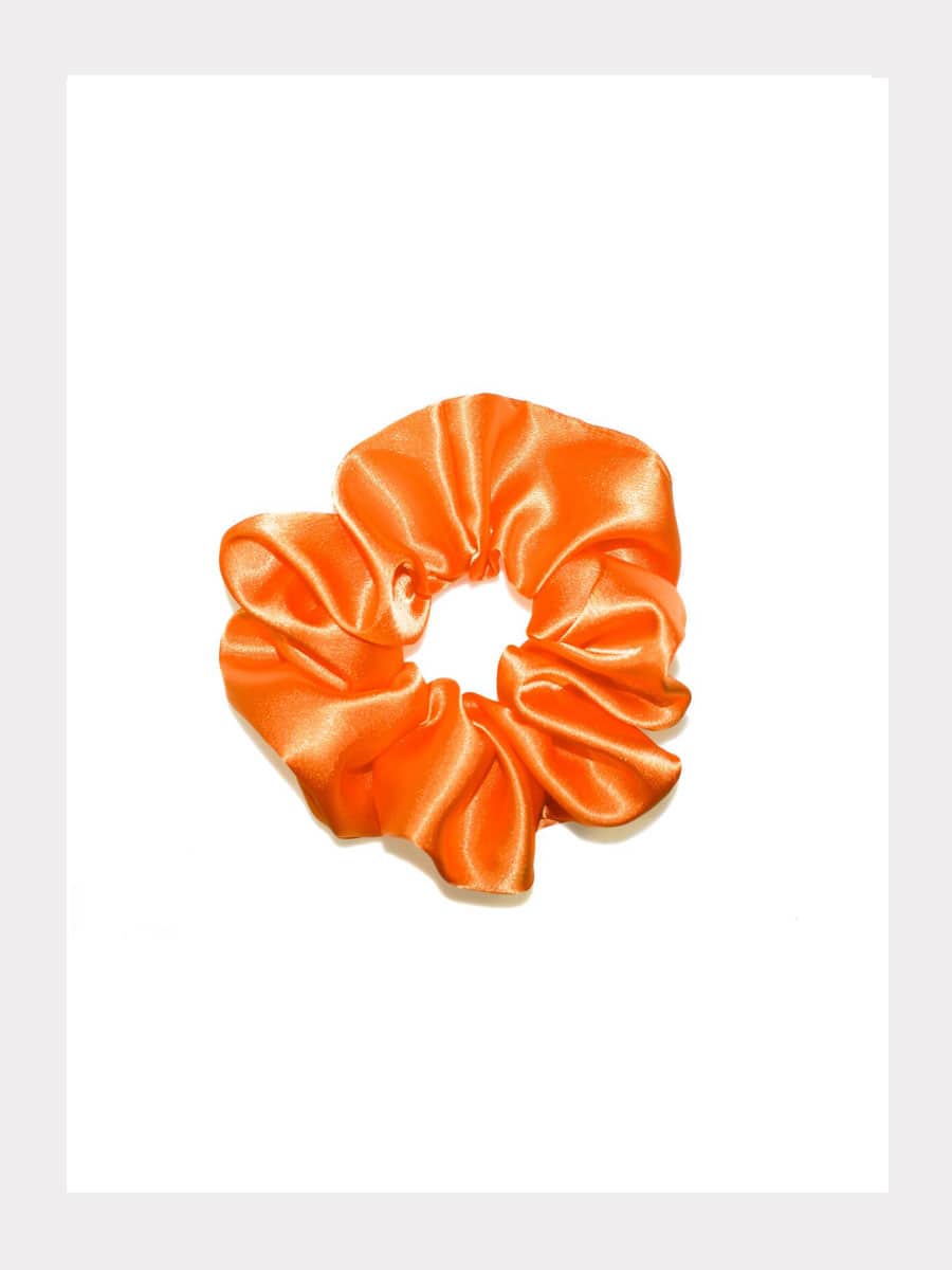Grosses Satin Scrunchie - Orange