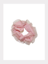 DeLux Scrunchie mit Tüllsaum
