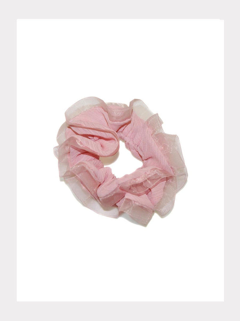 DeLux Scrunchie mit Tüllsaum