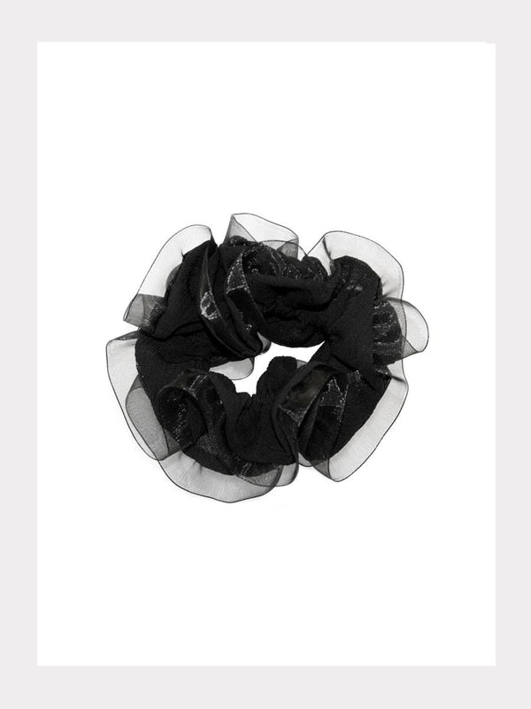 DeLux Scrunchie mit Tüllsaum