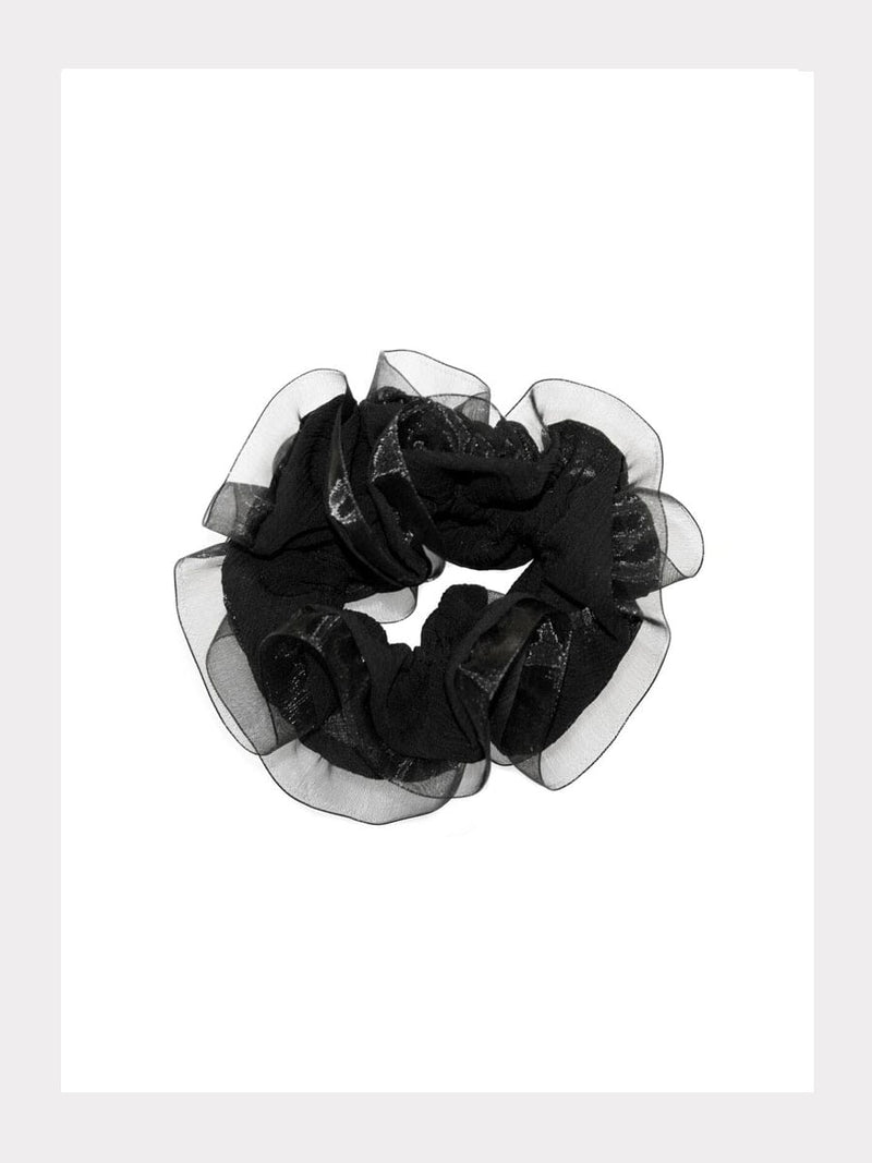 DeLux Scrunchie mit Tüllsaum