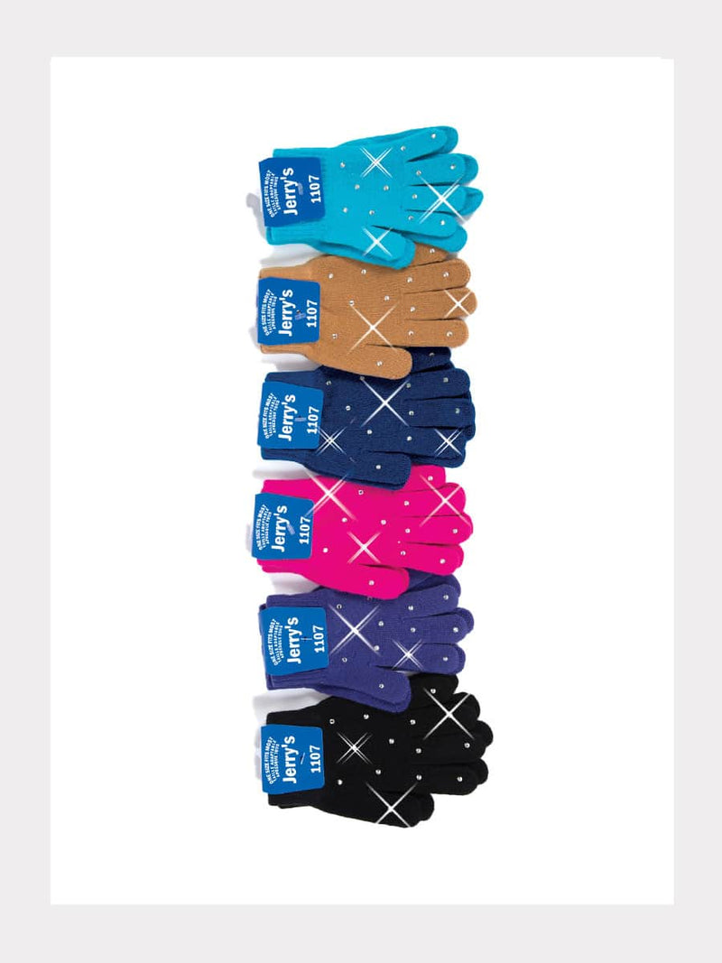 Jerry's Strick-Handschuhe mit Kristallen