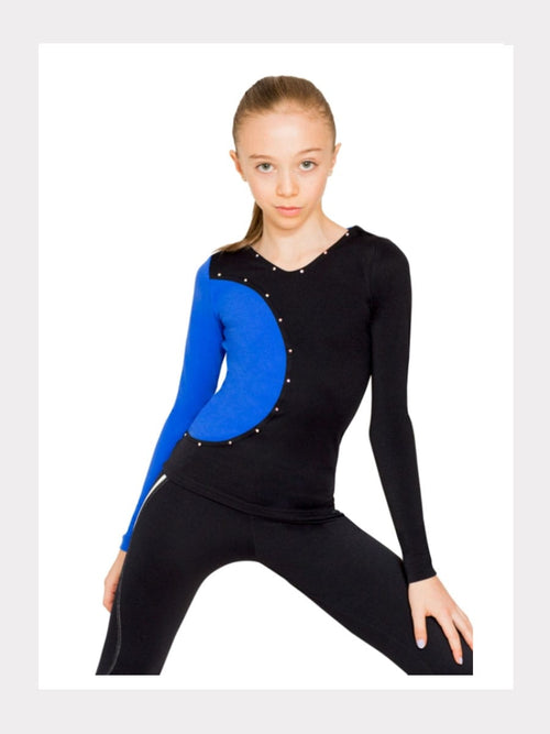 Langarm Shirt mit Swarovski  INFINITY - 2-farbig