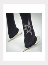 Eislauf Leggings mit Kristall -Big K