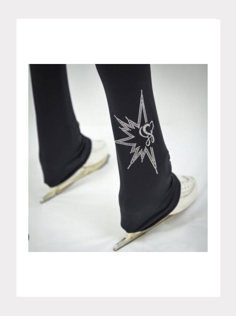Eislauf Leggings mit Kristall -Big K
