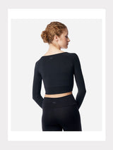 Langarm Crop Top