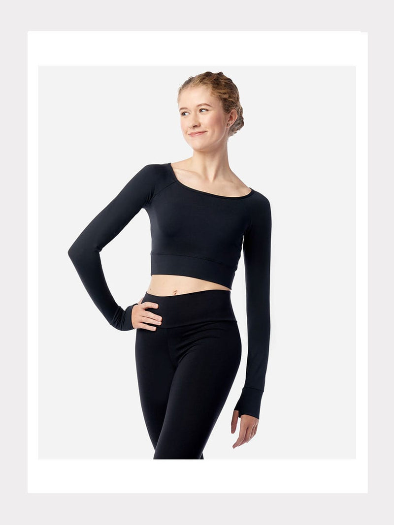 Langarm Crop Top