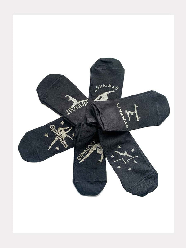 Sneaker-Socken mit Glitzermotiv