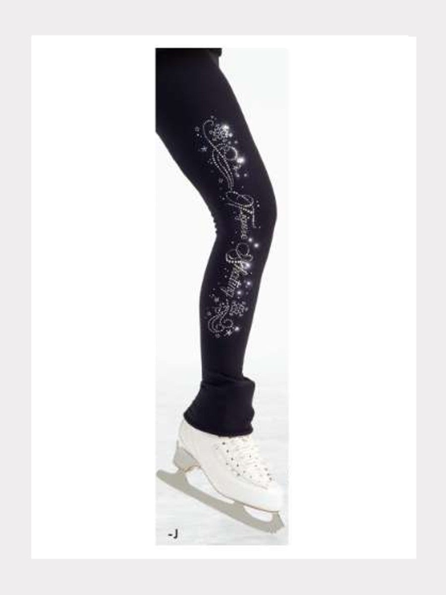 Polartec® Leggings mit verschiedenen Glitzermotiven - verschiedene Kurzgrössen