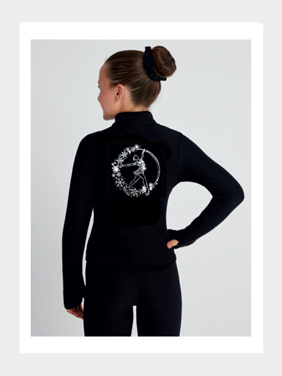 Polartec®Trainingsjacke mit Glitzermotiv