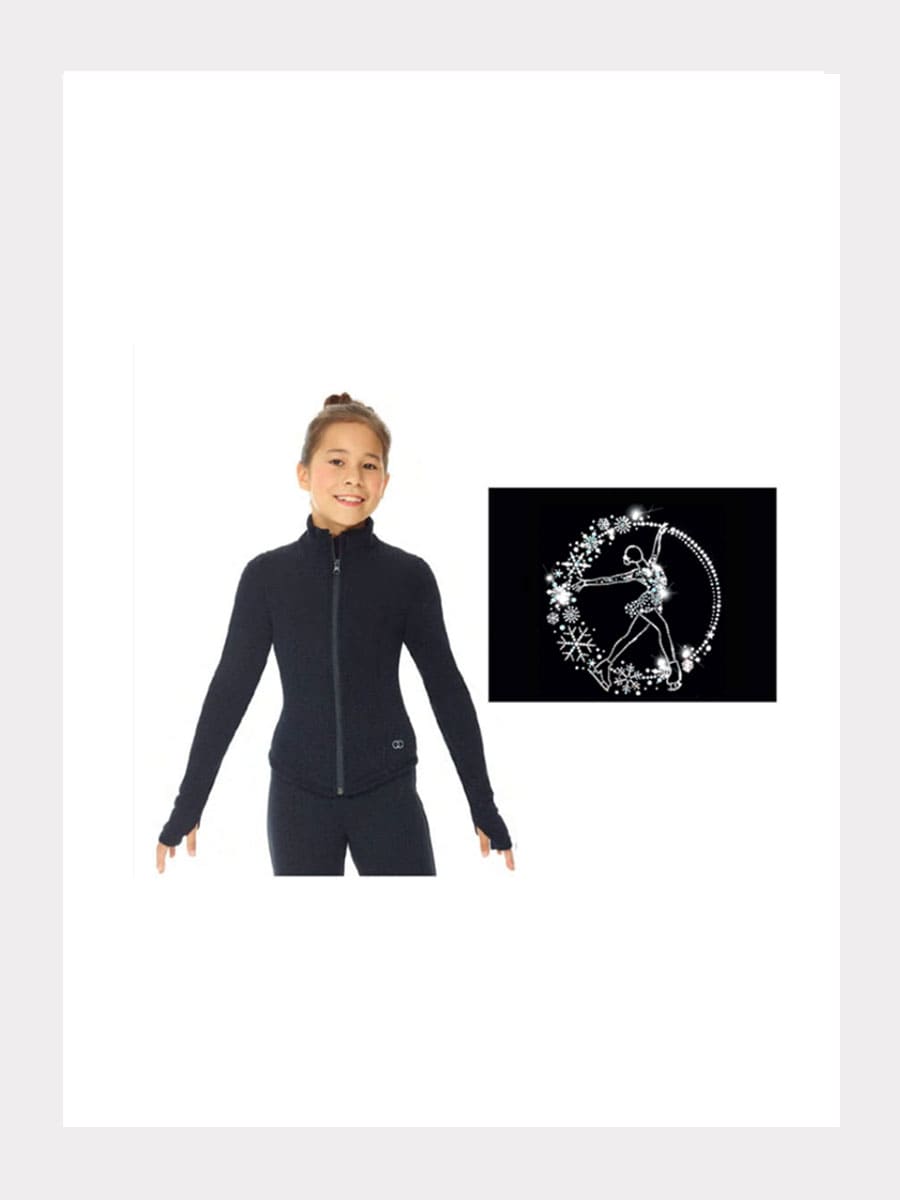 Polartec®Trainingsjacke mit Glitzermotiv-24502