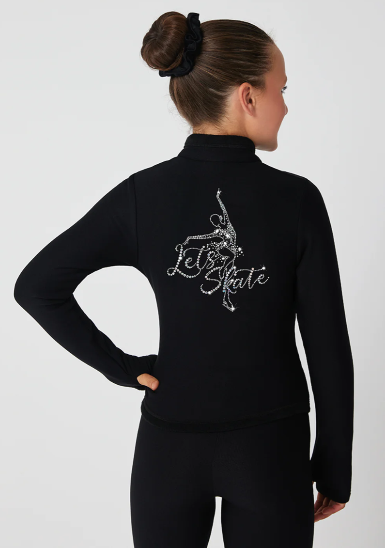 Polartec®Trainingsjacke mit Glitzermotiv LET`S SKATE