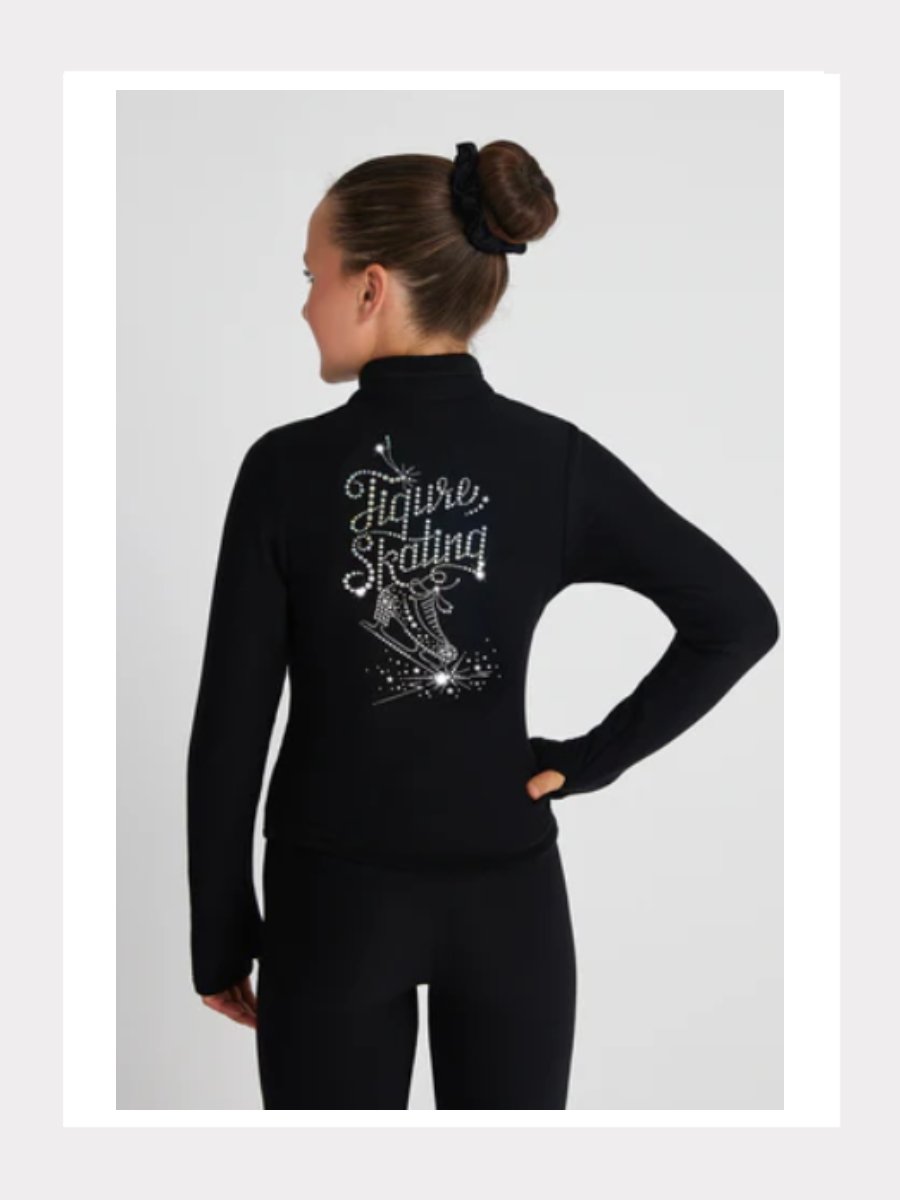 Polartec®Trainingsjacke mit Glitzermotiv FIGURE SKATING