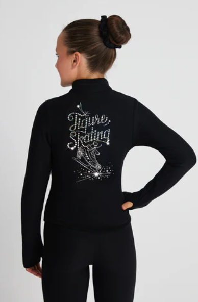 Polartec®Trainingsjacke mit Glitzermotiv FIGURE SKATING