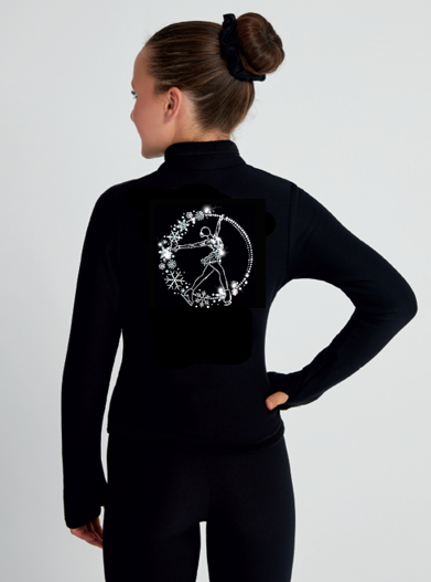 Polartec®Trainingsjacke mit Glitzermotiv