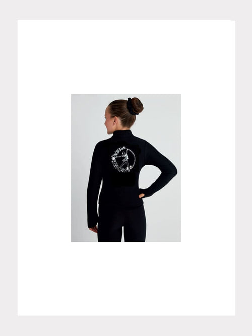 Polartec®Trainingsjacke mit Glitzermotiv