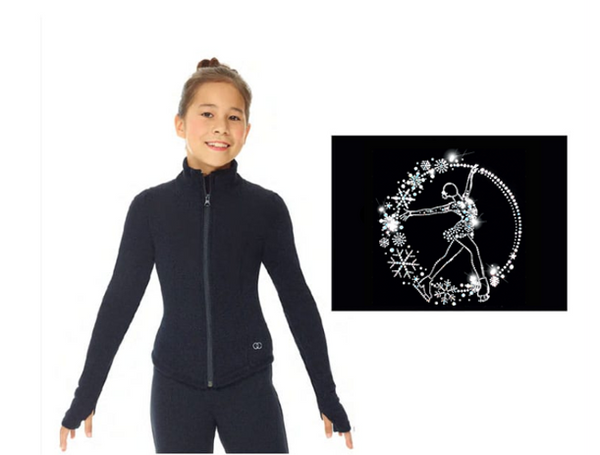 Polartec®Trainingsjacke mit Glitzermotiv