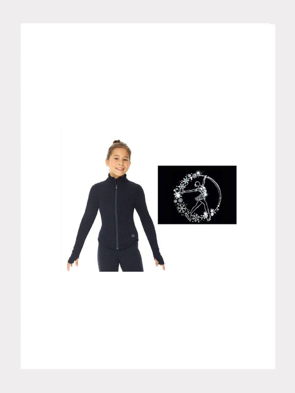 Polartec®Trainingsjacke mit Glitzermotiv