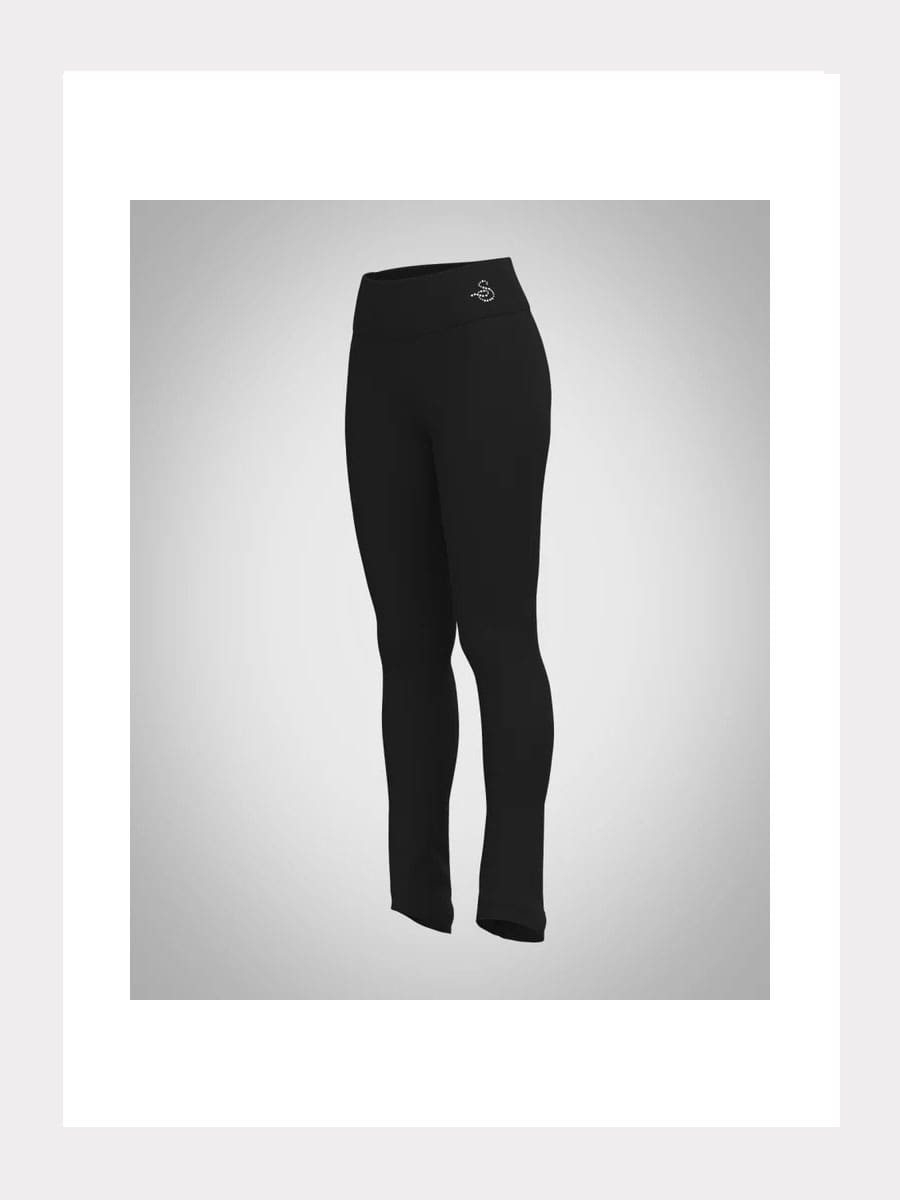 Thermo Basic Leggings mit Fersenabdeckung Schwarz