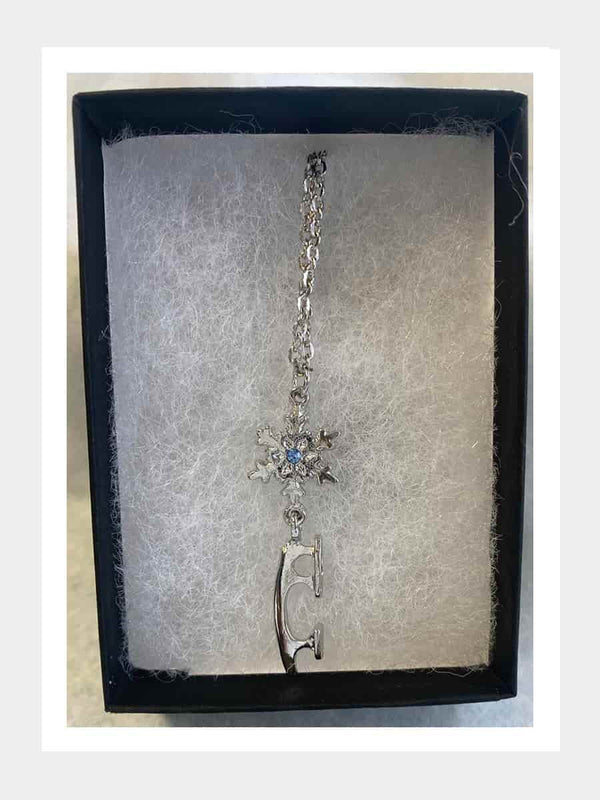 Halskette mit Glitzer Schneeflocken-Anhänger