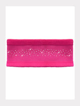 Polar Fleece Stirnband mit weissen AB-Kristallen