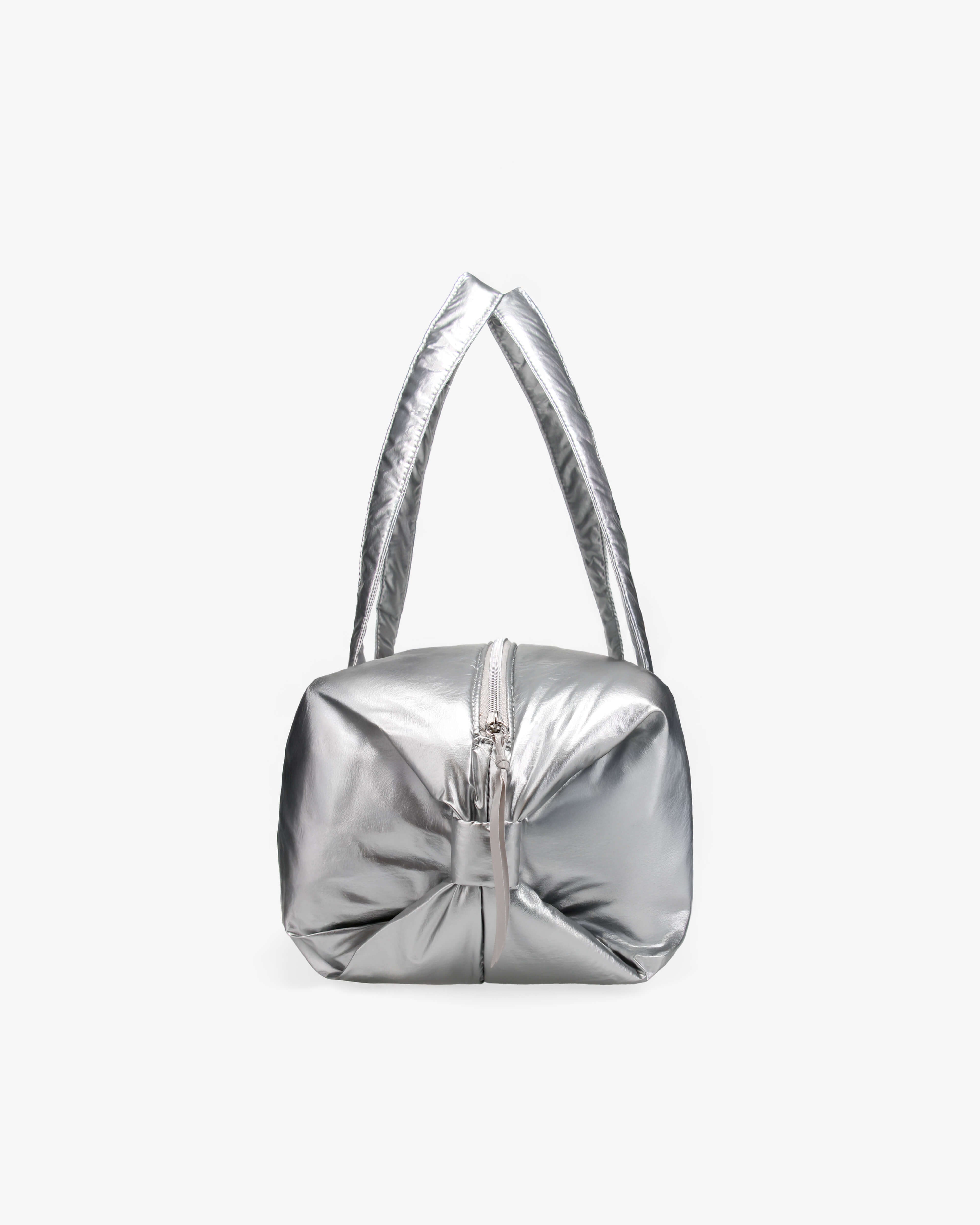 Repetto Mittelgroßer Polochon Nylon Tasche – Silber, 18×35×22 cm für Ballerinas