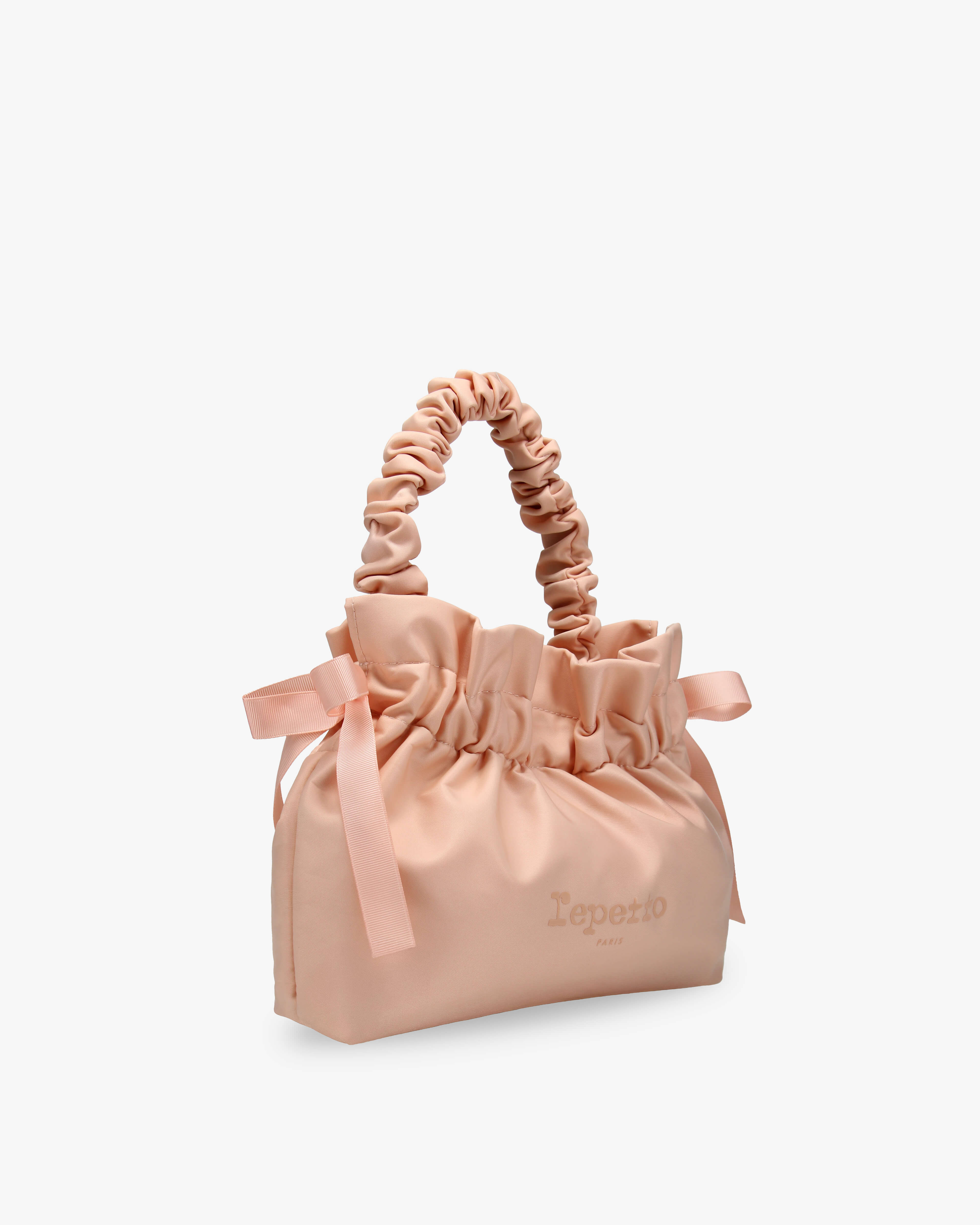 Kleine rosafarbene Nylon-Umhängetasche mit verstellbarem Riemen, praktisch und stylisch
