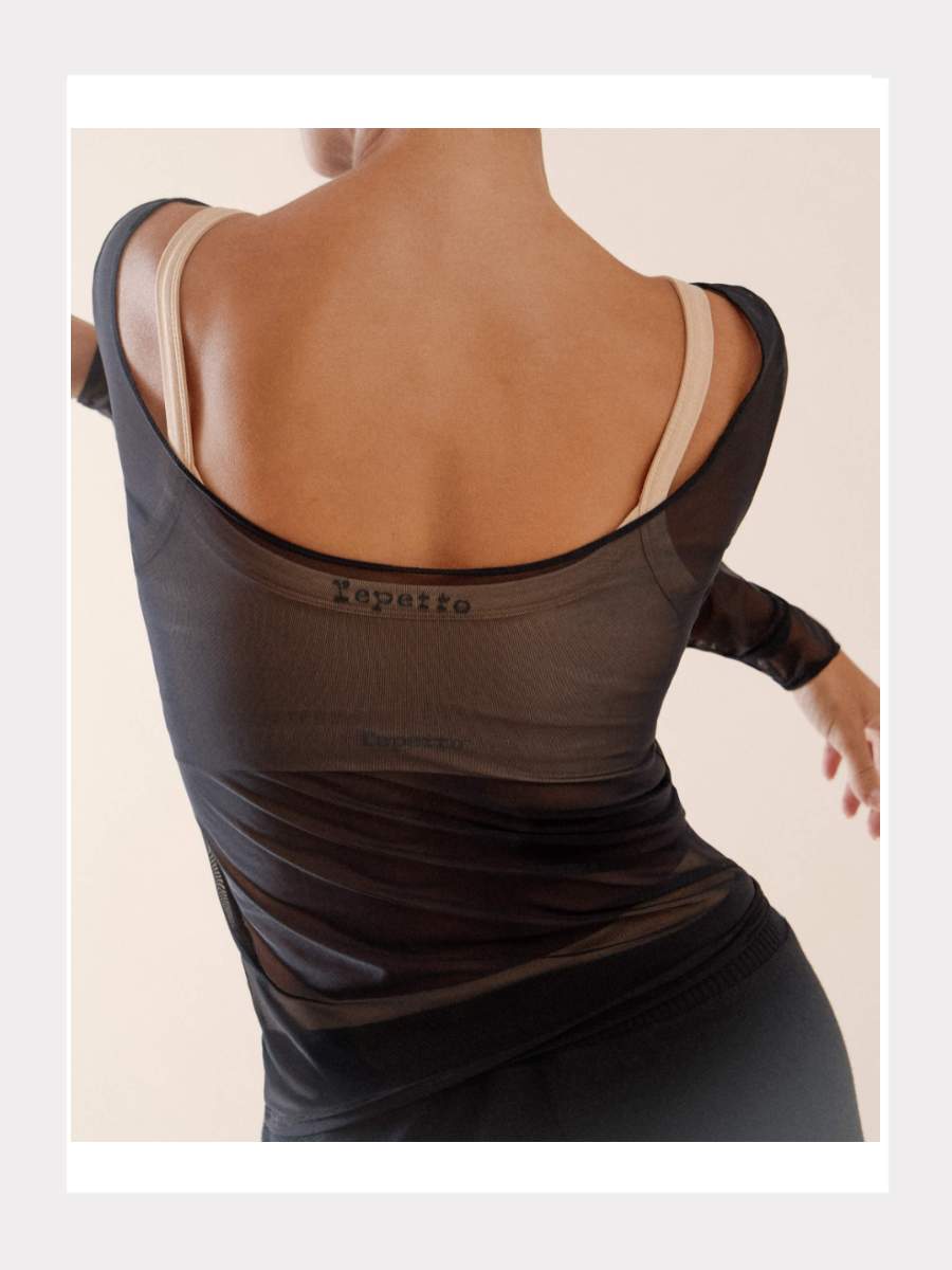 Repetto  Langarm-Mesh  Top
