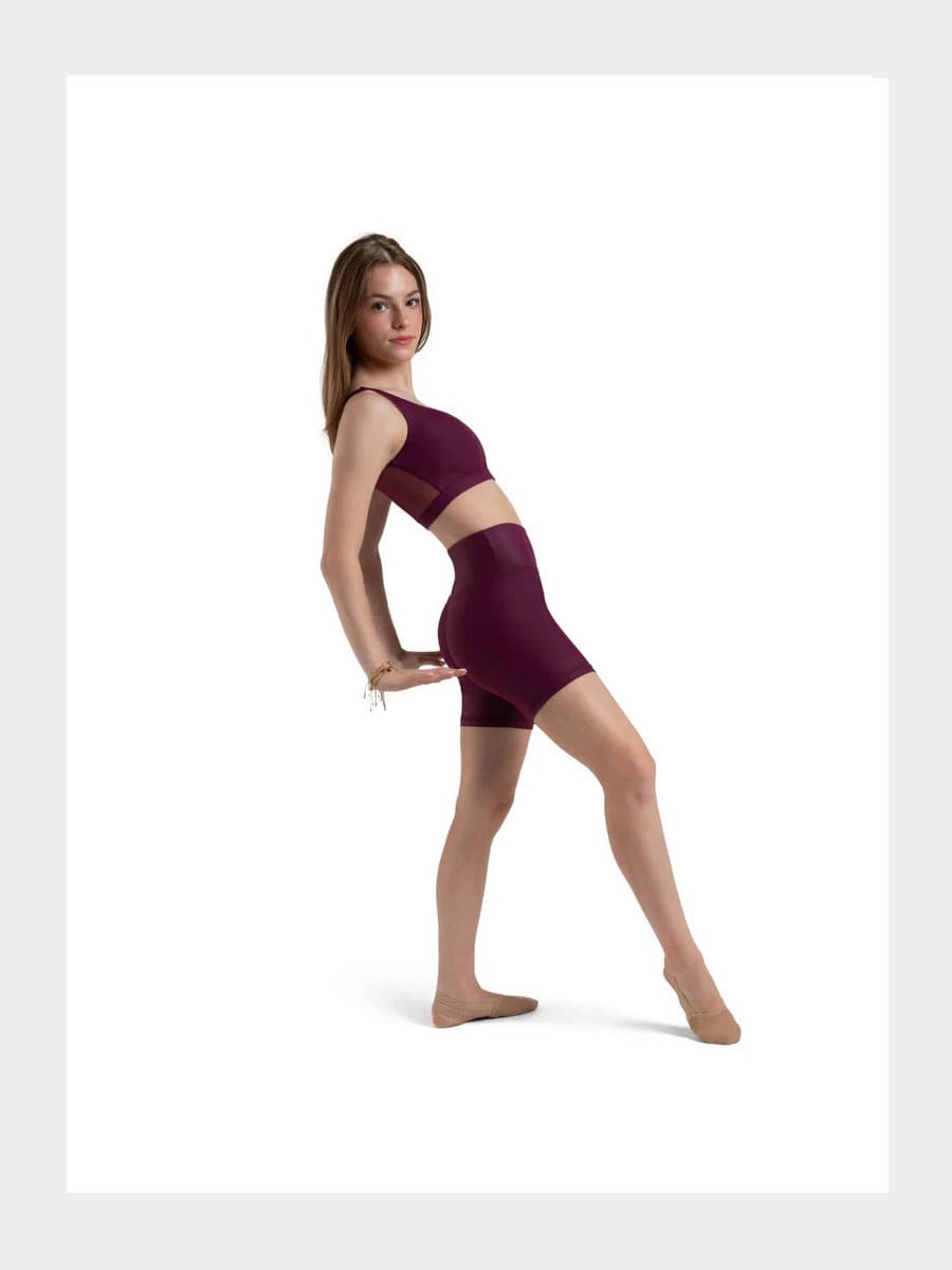 Asymmetrisches Crop  Top mit Mesh-Back