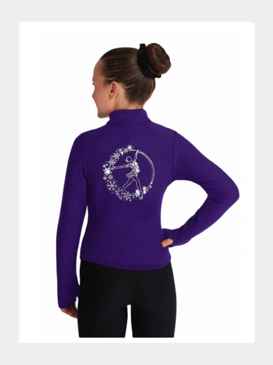 Polartec®Trainingsjacke mit Glitzermotiv-24502