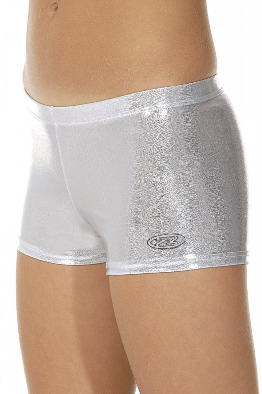 Gymnastik Turnhose kurz metallic glänzend
