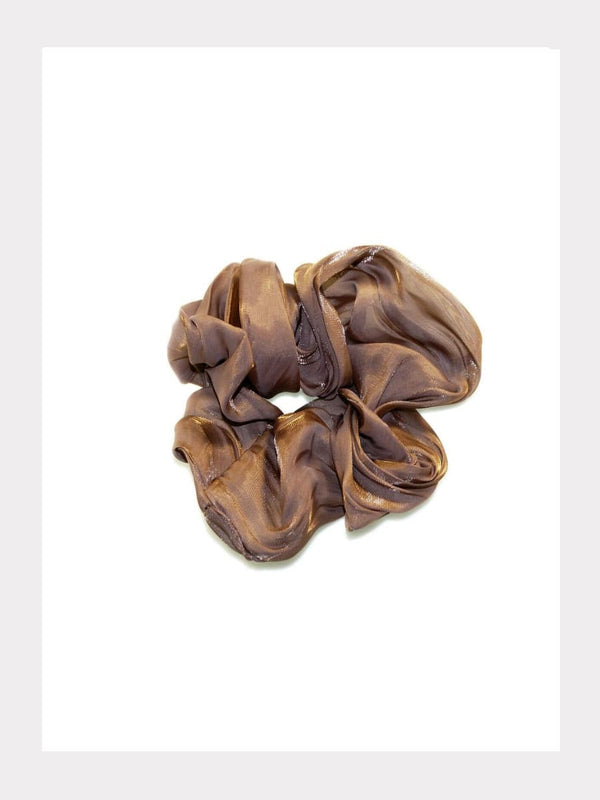 Grosses Chiffon Scrunchie -Taupe