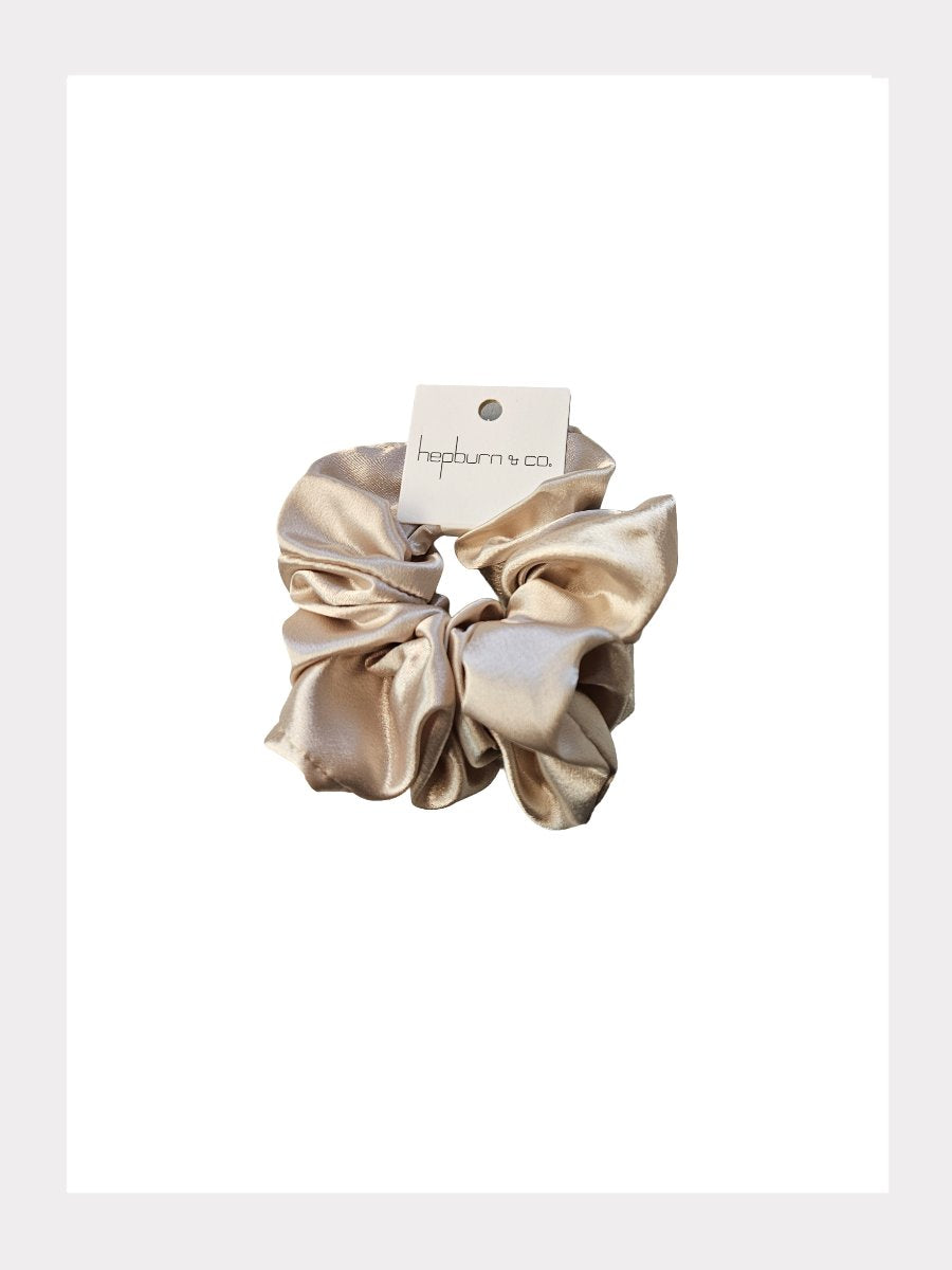 Grosses Satin Scrunchie Champagne
