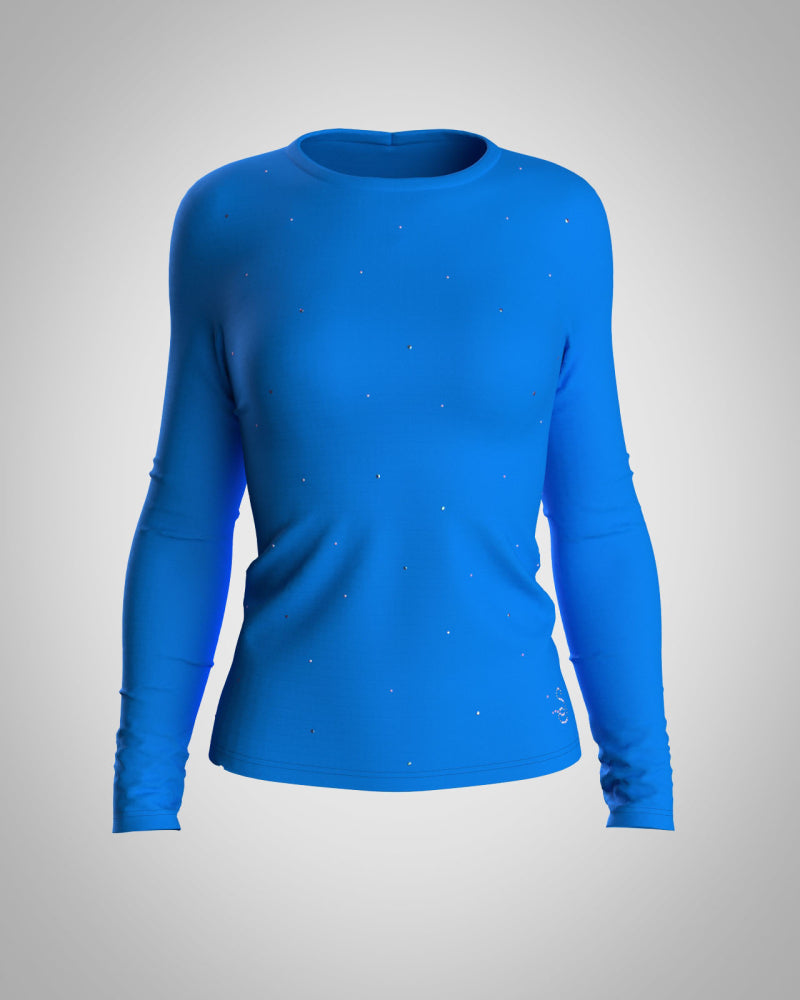 Sagester Langarm-Thermo-Shirt: Umweltfreundlich, Atmungsaktiv, mit Gestreuten Kristallen