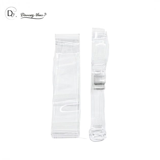 Transparente Ersatzträger für Tanz-BHs und Bodys, 33cm, matt