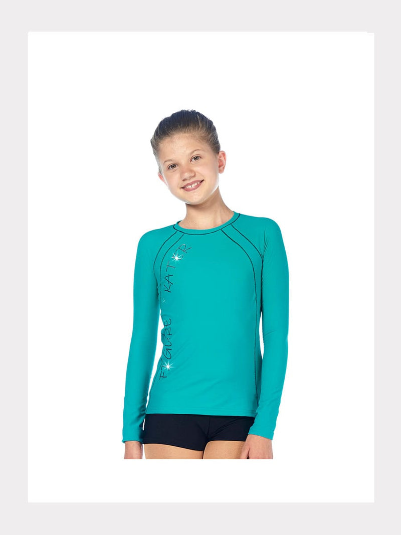 Langarm T-Shirt Glitzermotiv "Figure Skater"