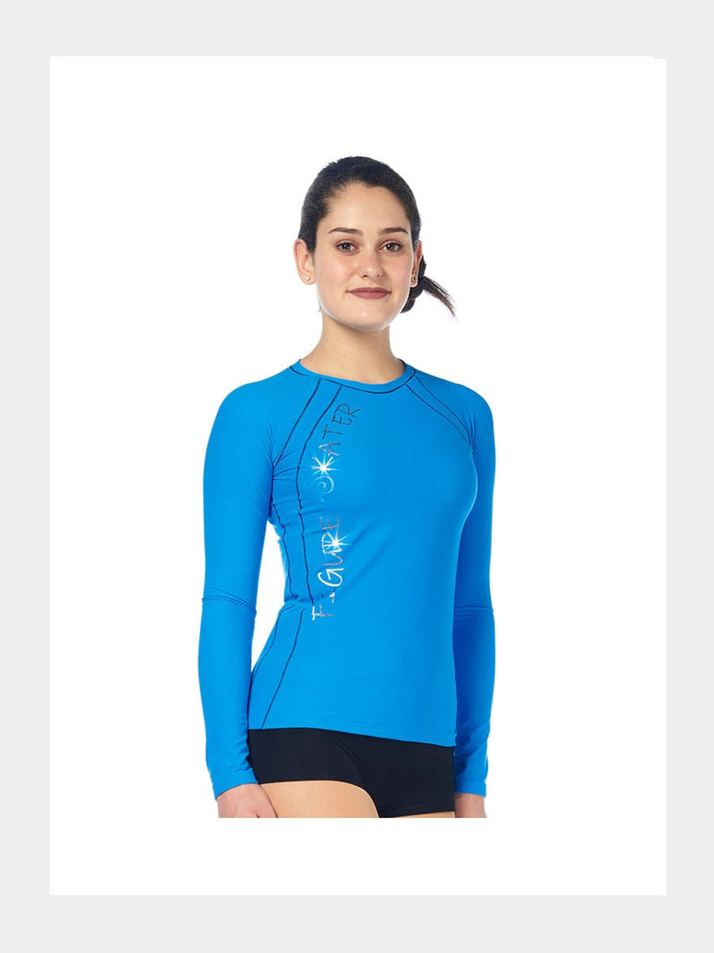 Langarm T-Shirt Glitzermotiv "Figure Skater"