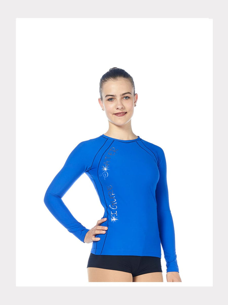 Langarm T-Shirt Glitzermotiv "Figure Skater"