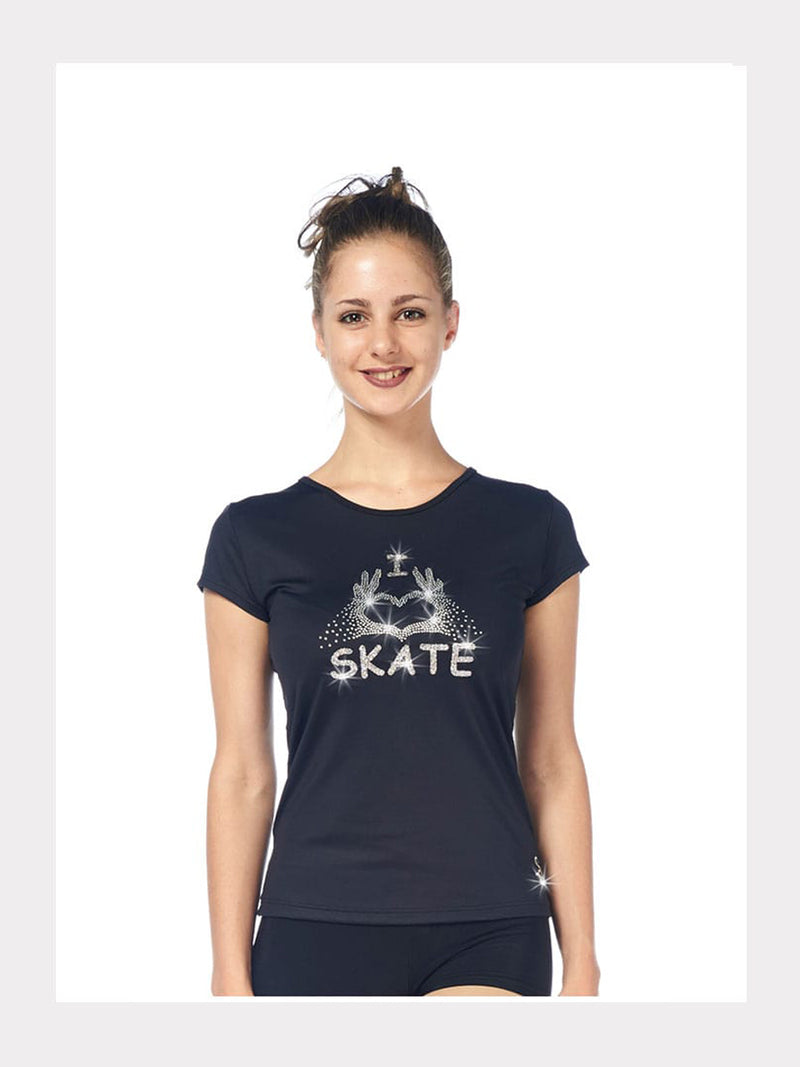 Kurzarm T-Shirt "I Love Skate"