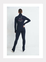Trainingsjacke violett mit Pailletten-Applikation